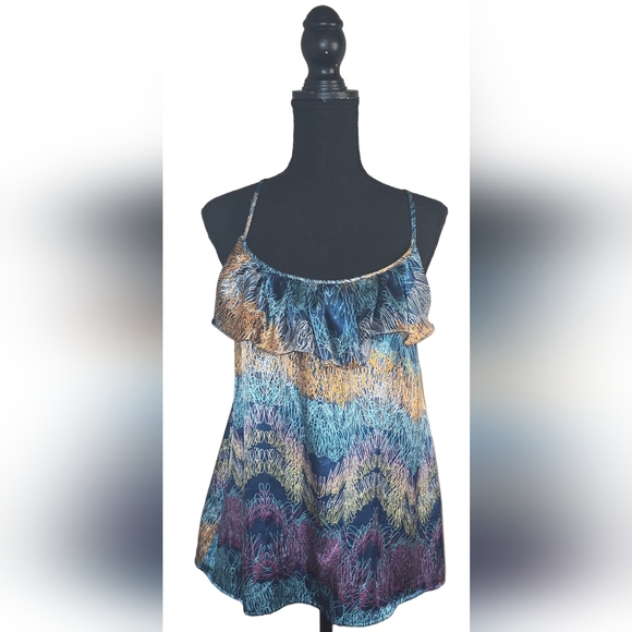 Muti Color Paper Tee Blouse - Picture 1 of 5